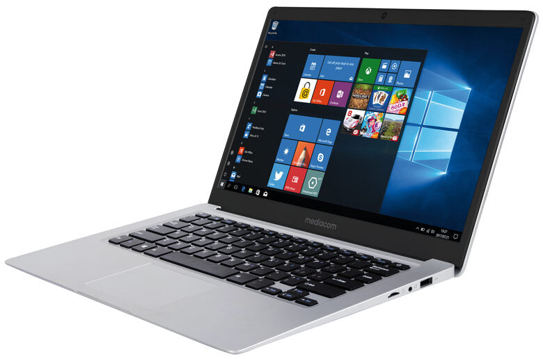 Mediacom M-SB146 notebook Computer portatile 35,6 cm (14") Full HD Intel® Celeron® 4 GB LPDDR4-SDRAM 64 GB Flash Windows 10 Home Nero, Argento