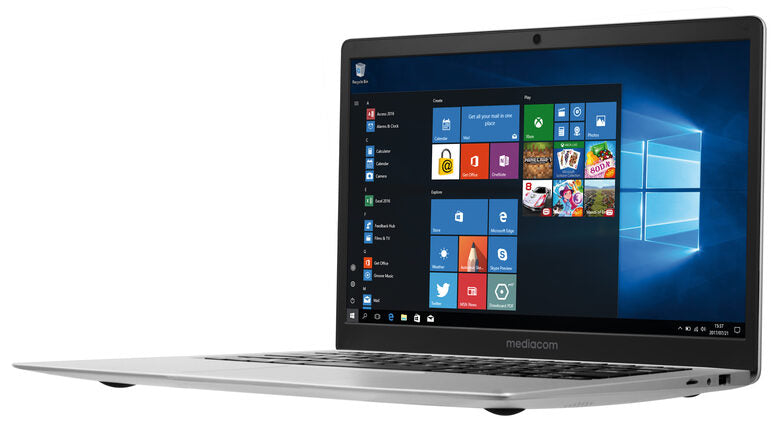 Mediacom M-SB146 notebook Computer portatile 35,6 cm (14") Full HD Intel® Celeron® 4 GB LPDDR4-SDRAM 64 GB Flash Windows 10 Home Nero, Argento