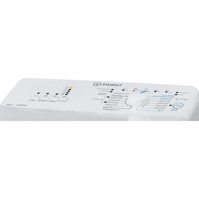 Indesit BTW L60300 IT/N lavatrice Caricamento dall'alto 6 kg 1000 Giri/min D Bianco