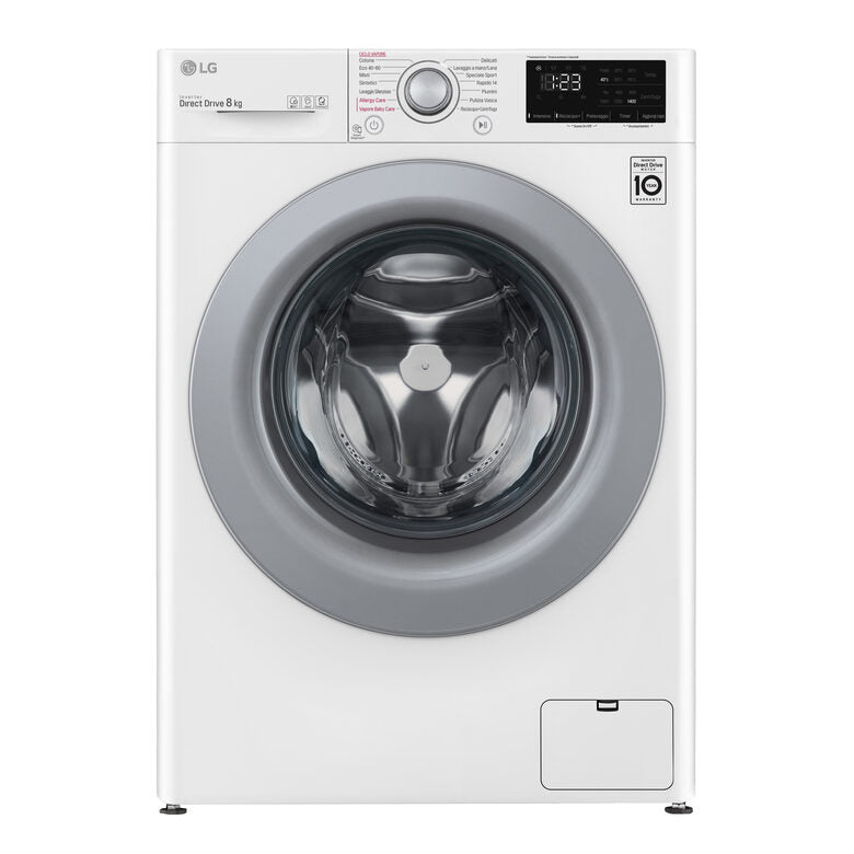 LG F4WV308S4E Lavatrice Intelligente AIDD 8kg Vapore 1400 Giri/min Carica frontale Classe C