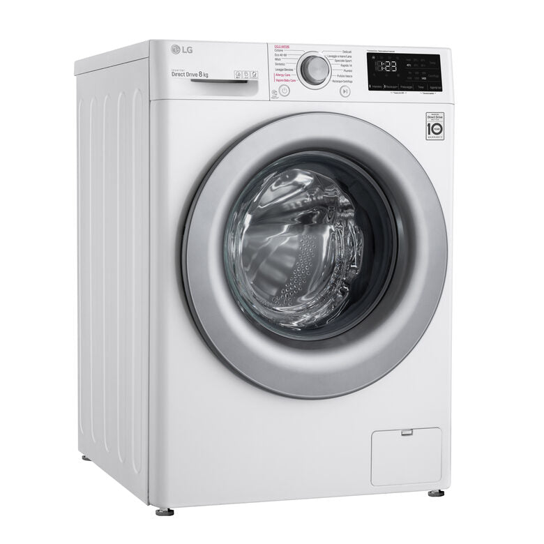 LG F4WV308S4E Lavatrice Intelligente AIDD 8kg Vapore 1400 Giri/min Carica frontale Classe C