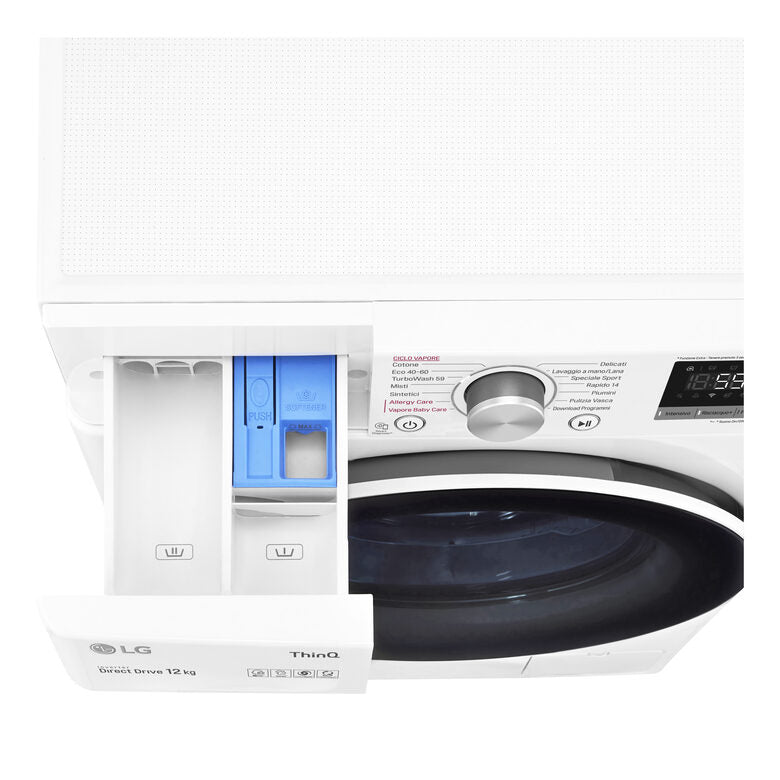 LG F4WV512S0E Lavatrice Intelligente AIDD 12kg Vapore TurboWash 1400 Giri/min Carica frontale Classe B