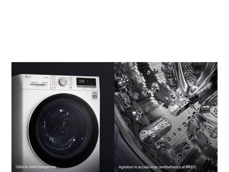 LG F4WV309S4E Lavatrice Intelligente AIDD 9kg Vapore 1400 Giri/min Carica frontale Classe B