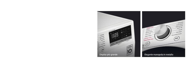 LG F4WV309S4E Lavatrice Intelligente AIDD 9kg Vapore 1400 Giri/min Carica frontale Classe B
