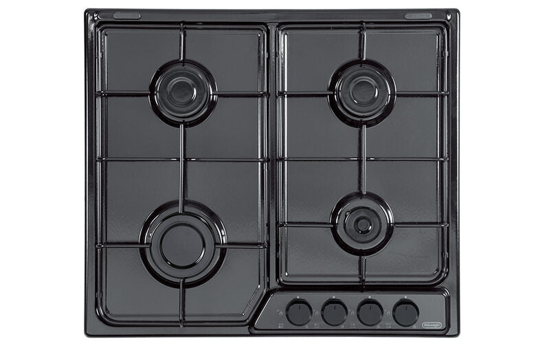 De’Longhi FFN 46 ASV piano cottura Nero Da incasso 58 cm Gas 4 Fornello(i)