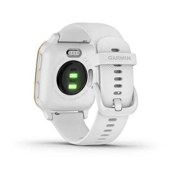 Garmin Venu SQ 3,3 cm (1.3") LCD 40 mm Digitale 240 x 240 Pixel Touch screen Oro, Bianco GPS (satellitare)