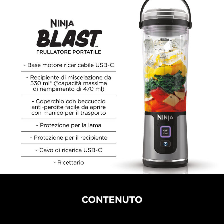 Ninja Frullatore portatile Blast | Nero BC151EUBK