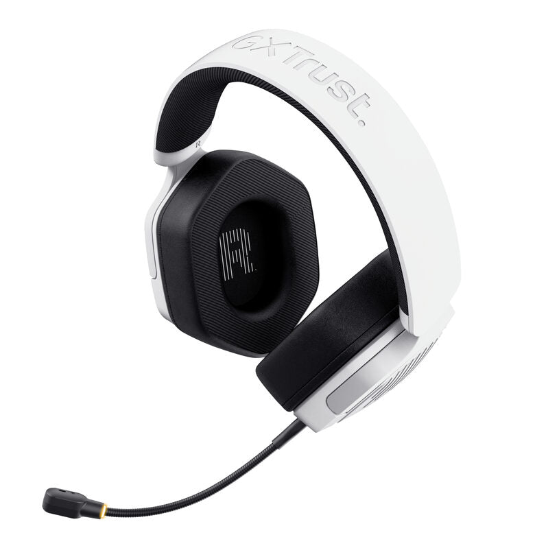 Trust GXT 493W Carus Auricolare Con cavo e senza cavo A Padiglione, Casco Gaming USB Type-C / USB Type-A Bluetooth Bianco