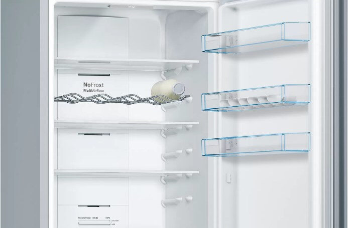 Bosch Serie 4 KGN39VLEB frigorifero con congelatore Libera installazione 368 L E Acciaio inossidabile