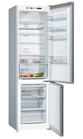 Bosch Serie 4 KGN39VLEB frigorifero con congelatore Libera installazione 368 L E Acciaio inossidabile