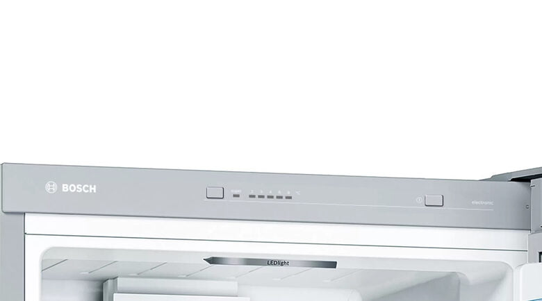 Bosch Serie 4 KGV39VLEAS frigorifero con congelatore Libera installazione 343 L E Acciaio inossidabile