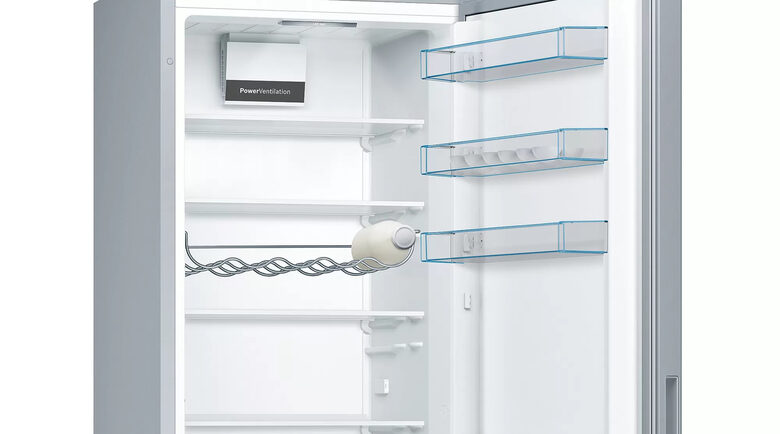 Bosch Serie 4 KGV39VLEAS frigorifero con congelatore Libera installazione 343 L E Acciaio inossidabile
