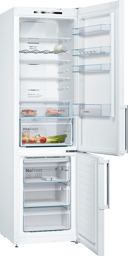 Bosch Serie 4 KGN39VWEQ frigorifero con congelatore Libera installazione 368 L E Bianco