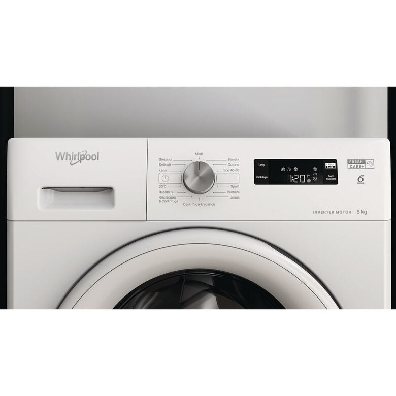 Whirlpool FFS P8 IT lavatrice Caricamento frontale 8 kg 1200 Giri/min C Bianco