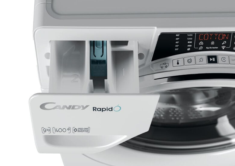 Candy RapidÓ RAPIDO' lavatrice Libera installazione Caricamento frontale 9 kg 1400 Giri/min A Bianco