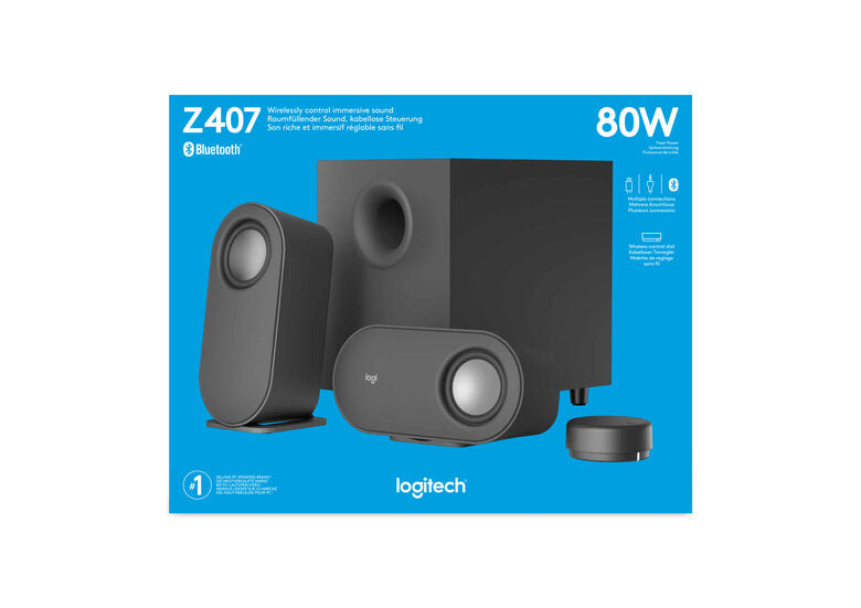 Logitech Z407 Bluetooth computer speakers with subwoofer 40 W Antracite 2.1 canali
