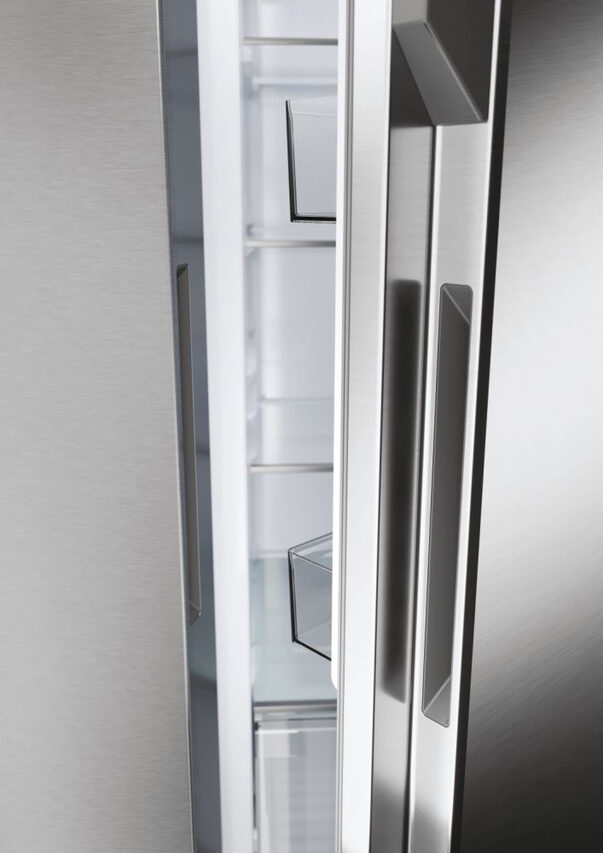 Haier SBS 90 Serie 5 HSR5918DNMP Frigorifero Side By Side Libera Installazione 528 L D Platino, Acciaio inossidabile