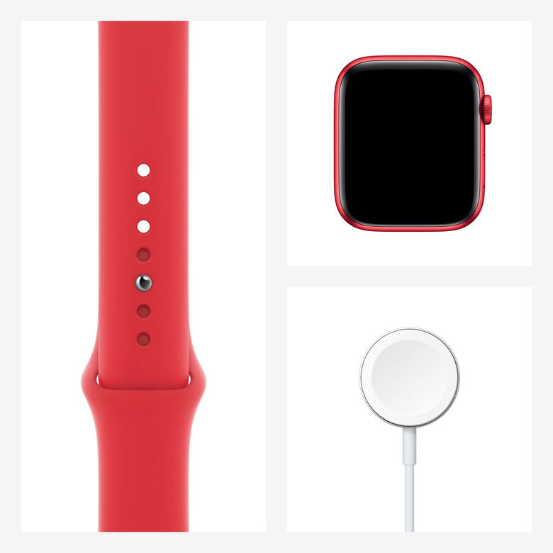 Apple Watch Serie 6 GPS, 44mm in alluminio PRODUCT(RED) con cinturino Sport PRODUCT(RED)