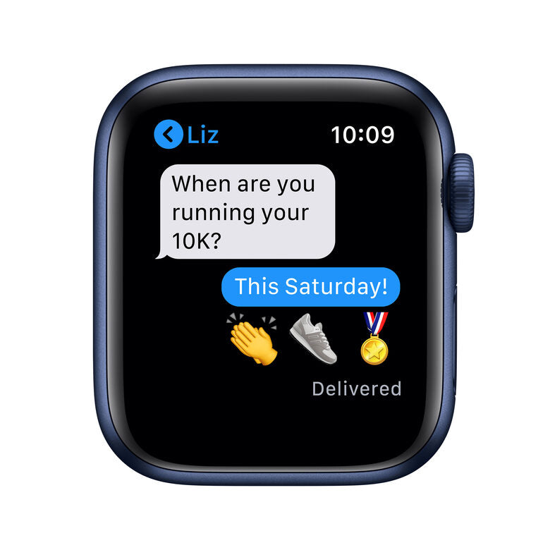 Apple Watch Serie 6 GPS + Cellular, 40mm in alluminio azzurro con cinturino Sport Deep navy