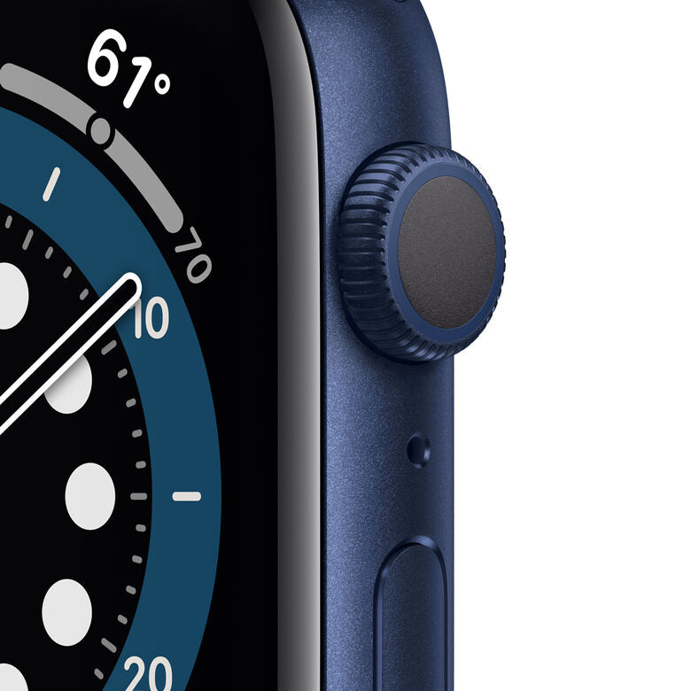 Apple Watch Serie 6 GPS, 40mm in alluminio azzurro con cinturino Sport Deep navy