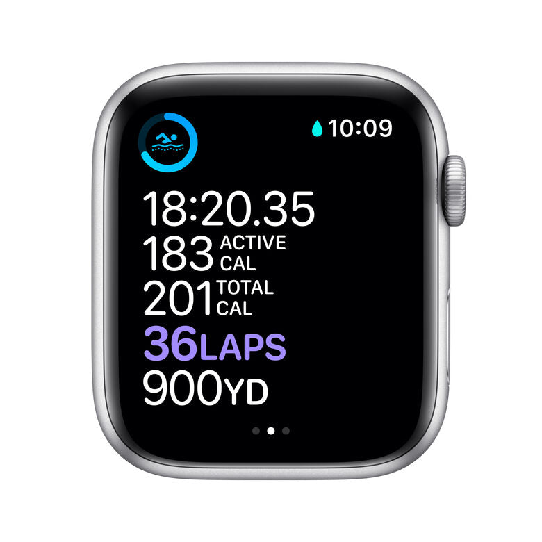 Apple Watch Serie 6 GPS, 44mm in alluminio argento con cinturino Sport Bianco