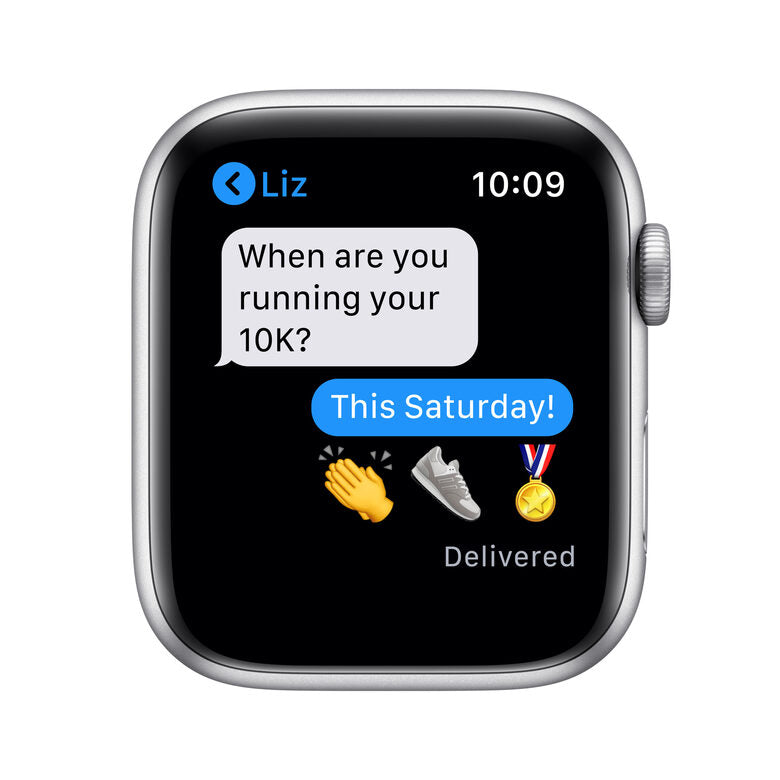 Apple Watch Serie 6 GPS, 44mm in alluminio argento con cinturino Sport Bianco