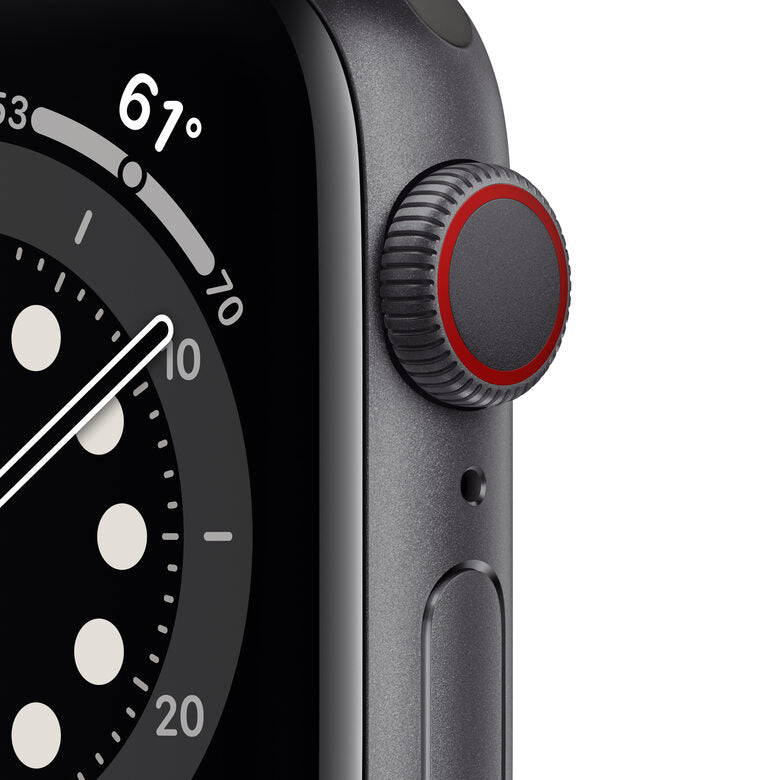 Apple Watch Serie 6 GPS + Cellular, 40mm in alluminio grigio siderale con cinturino Sport Nero