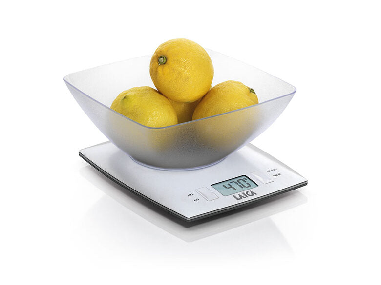 Laica KS1313 bilancia da cucina Trasparente, Bianco Superficie piana Rettangolo Bilancia da cucina elettronica