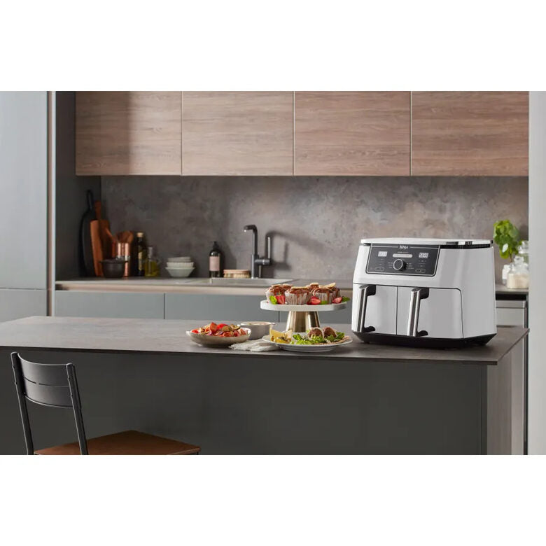 Ninja AF400EU Doppia 9,5 L Indipendente 2470 W Friggitrice ad aria calda Bianco