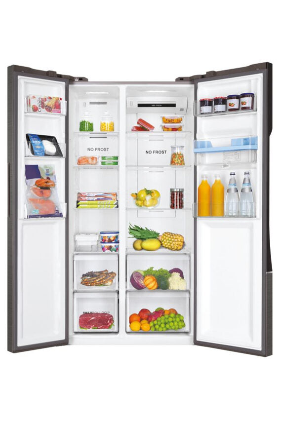 Haier SBS 90 Serie 3 HSR3918EWPG frigorifero side-by-side Libera installazione 521 L E Argento