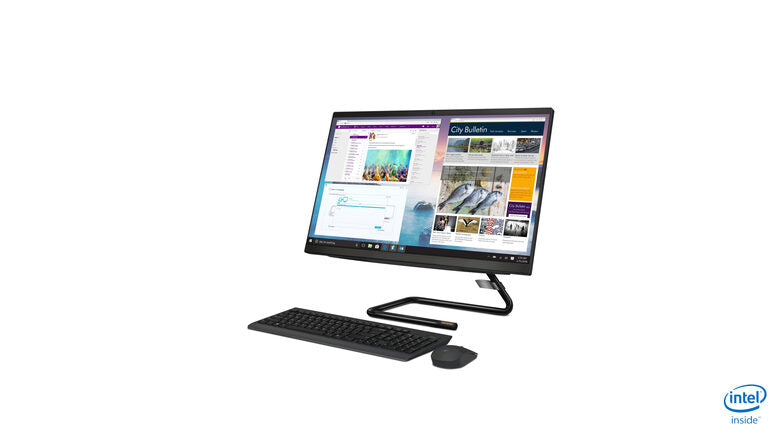 Lenovo IdeaCentre A340 60,5 cm (23.8") 1920 x 1080 Pixel Intel® Core™ i5 di nona generazione 8 GB DDR4-SDRAM 512 GB SSD PC All-in-one Windows 10 Home Wi-Fi 5 (802.11ac) Nero