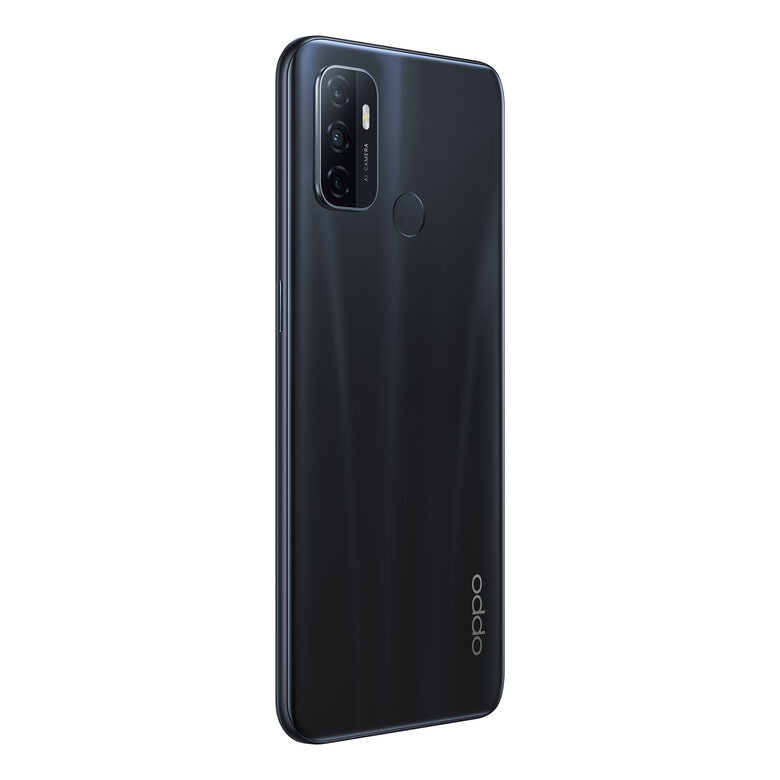 OPPO A53s Smartphone, 186g, Display 6.5" HD+ LCD, 3 Fotocamere 13MP, RAM 4GB + ROM 128GB Espandibile, Batteria 5000mAh, Ricarica Rapida, Dual Sim, [Versione Italiana], Electric Black