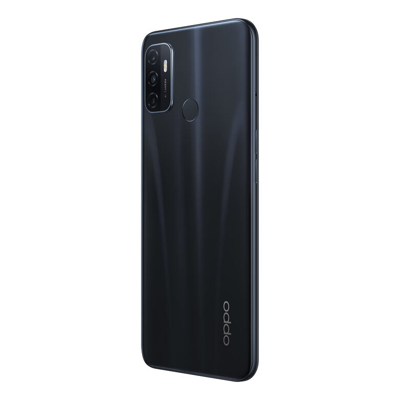 OPPO A53s Smartphone, 186g, Display 6.5" HD+ LCD, 3 Fotocamere 13MP, RAM 4GB + ROM 128GB Espandibile, Batteria 5000mAh, Ricarica Rapida, Dual Sim, [Versione Italiana], Electric Black