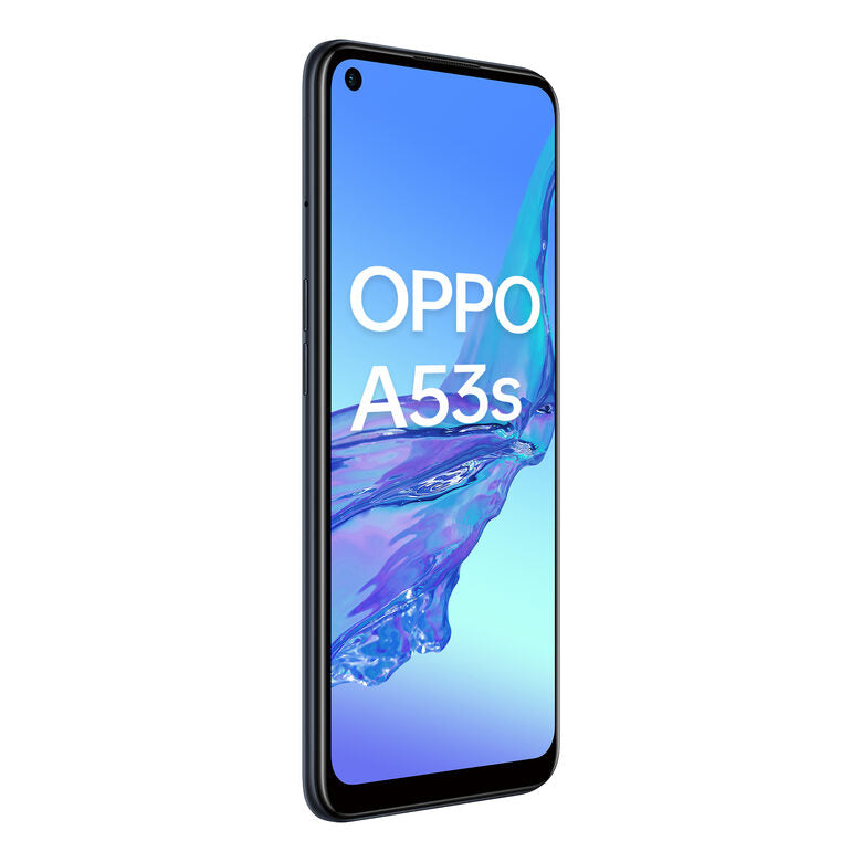 OPPO A53s Smartphone, 186g, Display 6.5" HD+ LCD, 3 Fotocamere 13MP, RAM 4GB + ROM 128GB Espandibile, Batteria 5000mAh, Ricarica Rapida, Dual Sim, [Versione Italiana], Electric Black