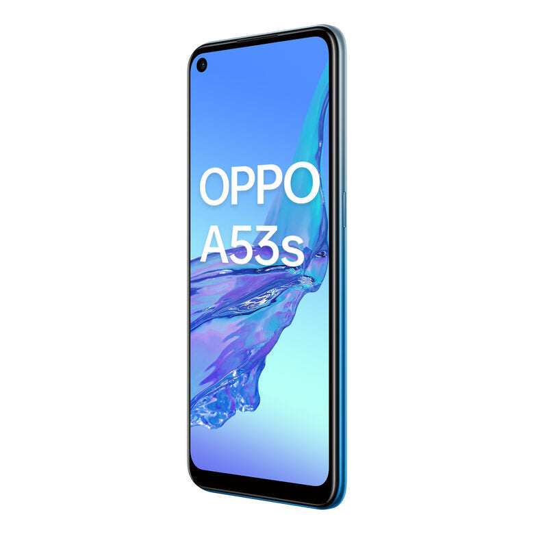 OPPO A53s Smartphone, 186g, Display 6.5" HD+ LCD, 3 Fotocamere 13MP, RAM 4GB + ROM 128GB Espandibile, Batteria 5000mAh, Ricarica Rapida, Dual Sim, [Versione Italiana], Fancy Blue