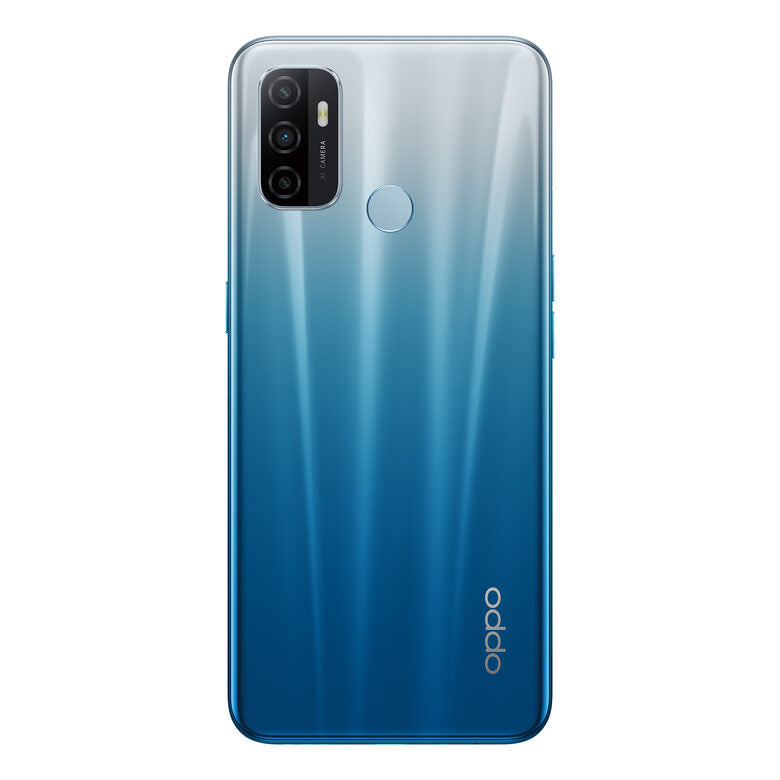 OPPO A53s Smartphone, 186g, Display 6.5" HD+ LCD, 3 Fotocamere 13MP, RAM 4GB + ROM 128GB Espandibile, Batteria 5000mAh, Ricarica Rapida, Dual Sim, [Versione Italiana], Fancy Blue