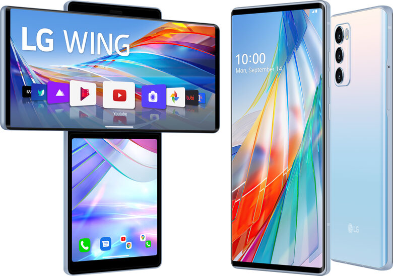 LG Wing 17,3 cm (6.8") Doppia SIM Android 10.0 5G USB tipo-C 8 GB 128 GB 4000 mAh Blu