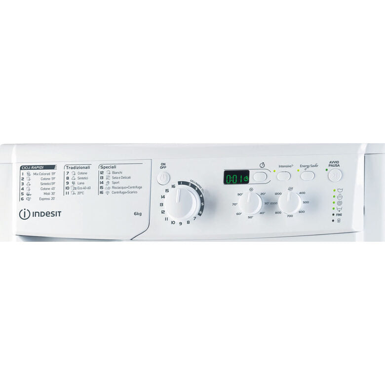 Indesit EWSD 61251 W IT N lavatrice Caricamento frontale 6 kg 1200 Giri/min F Bianco