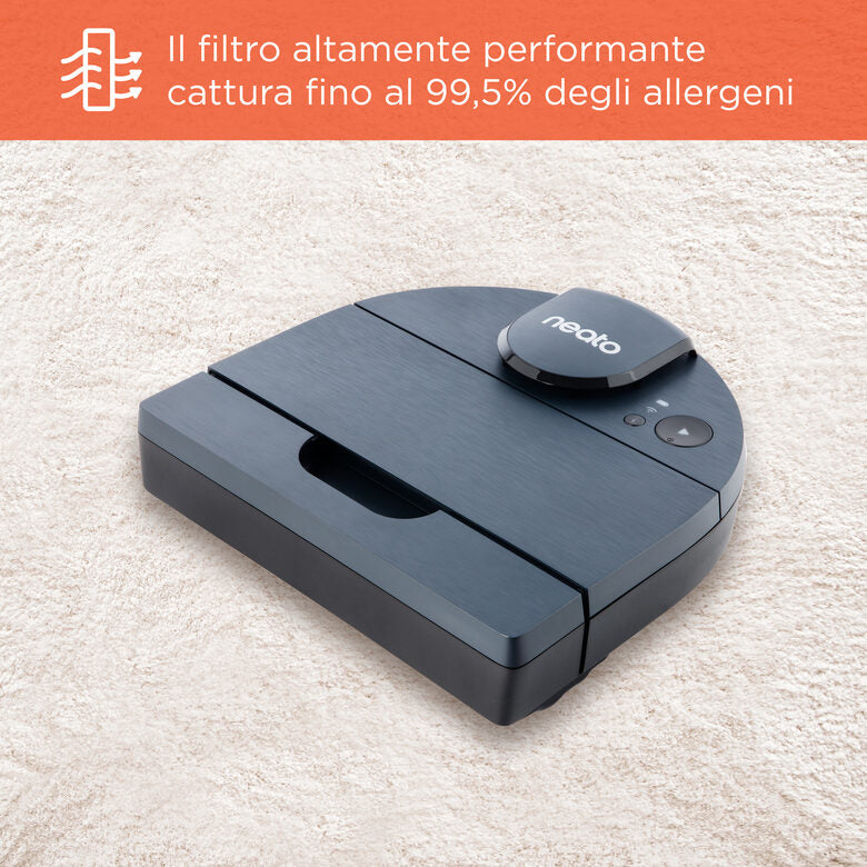 Neato Robotics D8 Aspirapolvere Robot capacità del contenitore raccogli polvere 0,7 L Indaco