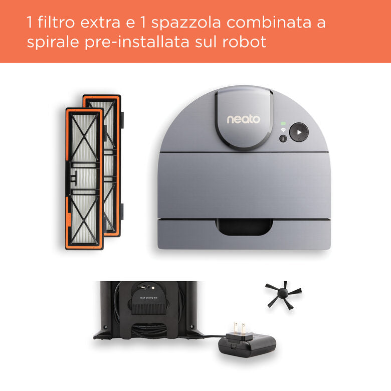 Neato Robotics D10 Aspirapolvere Robot capacità del contenitore raccogli polvere 0,7 L Argento