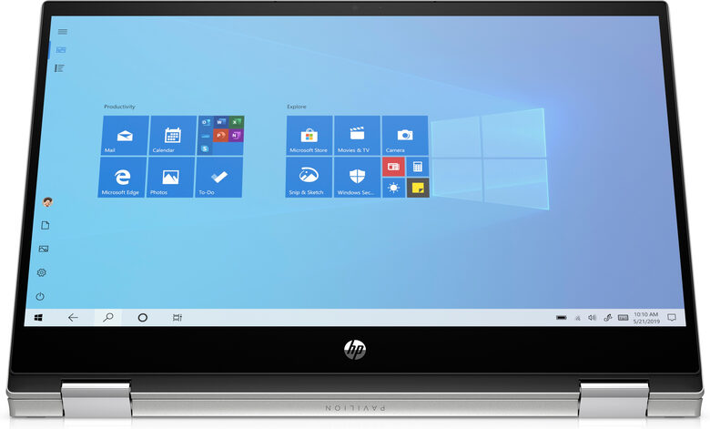 HP Pavilion x360 14-dw1012nl Ibrido (2 in 1) 35,6 cm (14") Touch screen Full HD Intel® Pentium® Gold 8 GB DDR4-SDRAM 256 GB SSD Wi-Fi 5 (802.11ac) Windows 10 Home Argento