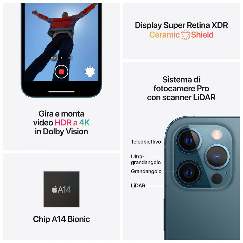 Apple iPhone 12 Pro Max 256GB - Blu Pacifico