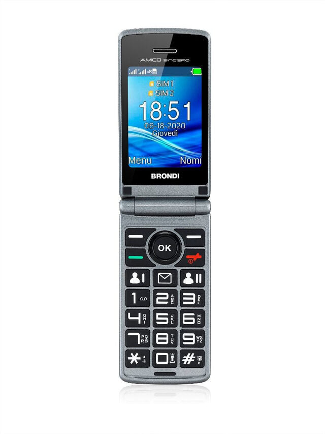 Brondi Amico Sincero 6,1 cm (2.4") Nero Telefono per anziani