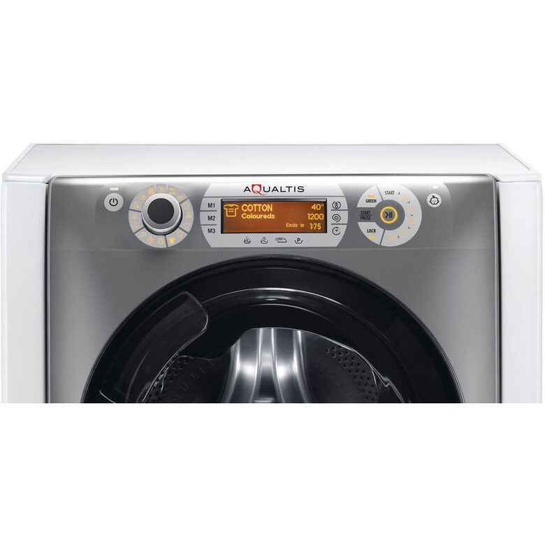 Hotpoint AQSD723 EU/A N lavatrice Caricamento frontale 7 kg 1200 Giri/min D Argento, Bianco
