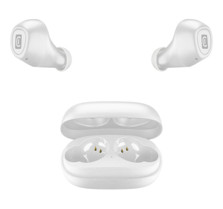 Cellularline Blink Auricolari Bluetooth® in-ear con carica batteria portatile con play-time totale fino a 14 ore Bianco