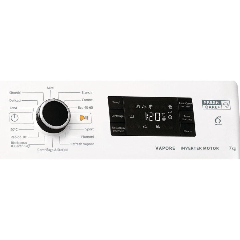 Whirlpool FSB 723V BS IT N lavatrice Caricamento frontale 7 kg 1200 Giri/min D Bianco