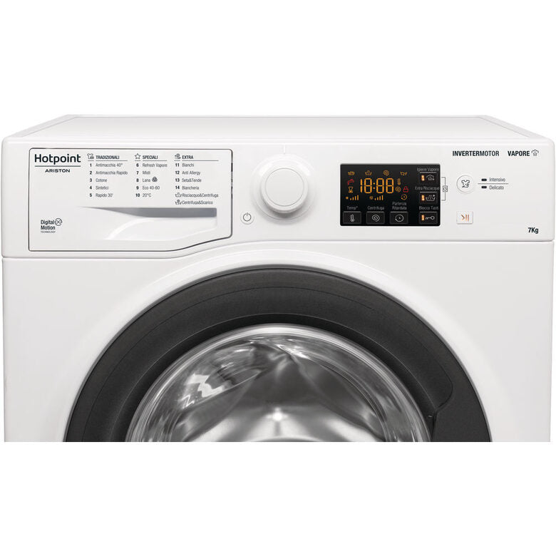 Hotpoint RSSG RV227 K IT N lavatrice Caricamento frontale 7 kg 1200 Giri/min D Bianco