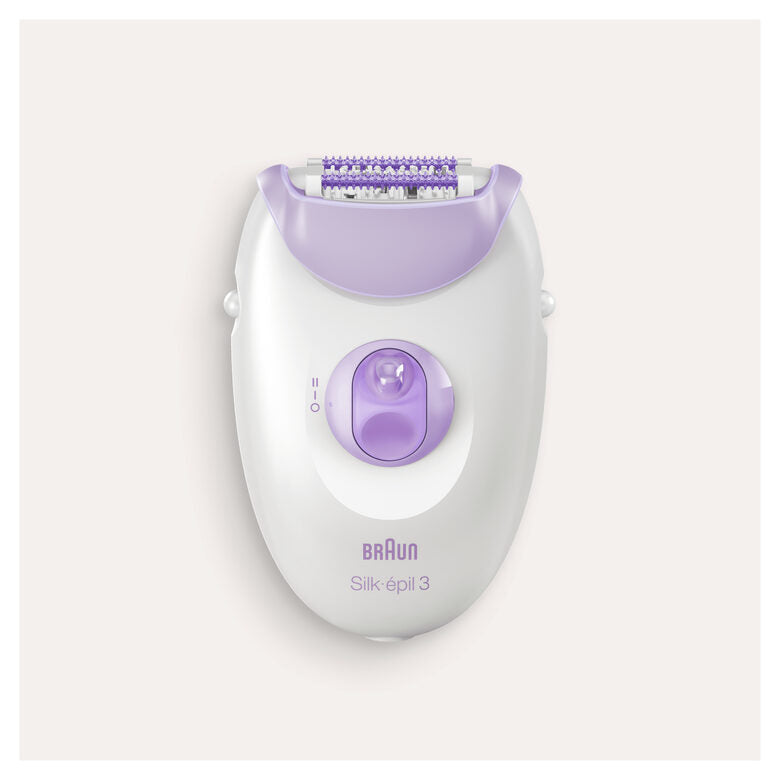 Braun Silk-épil 3 -170, Epilatore Donna Per La Rimozione Duratura Dei Peli - Bianco/Viola