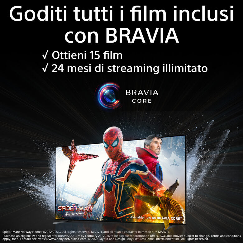 Sony XR-65A80L Televisione Smart TV 65 Pollici Oled 4K Ultra Hd Nero