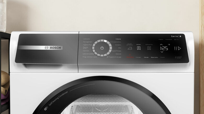 Bosch Serie 8 WQB245B0IT Asciugatrice a pompa di calore 9 kg Bianco